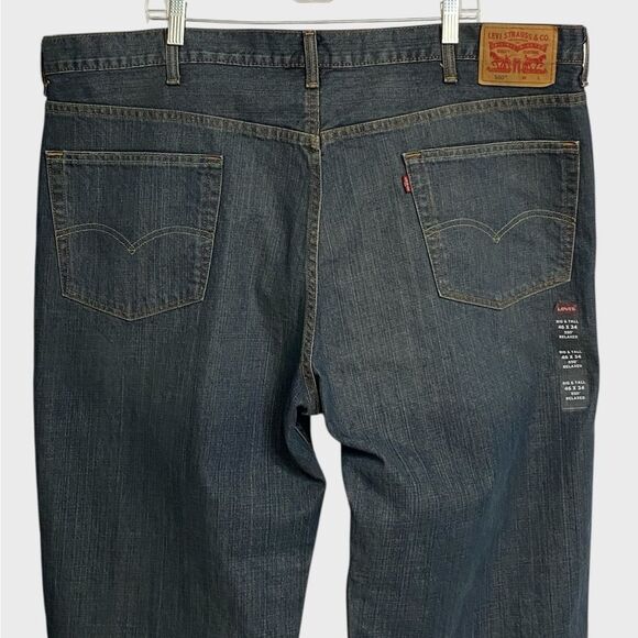 NWT Levi's 550 Big & Tall Relaxed Fit Men's Jeans Size 46x34 Non-Stretch Blue - Picture 13 of 16